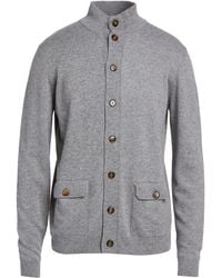 SEVENTY VENEZIA - Charcoal Cardigan Polyamide, Viscose, Wool, Cashmere - Lyst