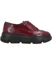 La Cabala - Burgundy Lace-Up Shoes Leather - Lyst