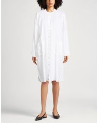 Eileen Fisher Washed Linen Delave Lantern Dress in Blue | Lyst Eileen Fisher Washed Linen Delave Lantern Dress in Blue | Lyst