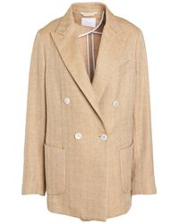 Fedeli - Sand Blazer Cotton, Linen - Lyst