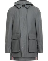 Thom Browne - Lead Overcoat & Trench Coat Wool, Polyurethane - Lyst