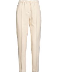 Alysi - Ivory Pants Polyester, Viscose, Elastane - Lyst