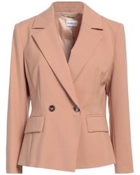 Marella - Camel Blazer Polyester, Virgin Wool, Elastane - Lyst
