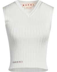 Marni - Ivory Top Viscose, Polyamide, Elastane - Lyst