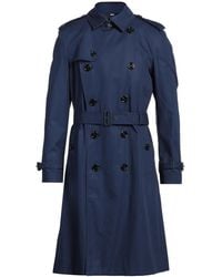 Burberry - Overcoat & Trench Coat Cotton - Lyst