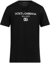 Dolce & Gabbana - Dg Embroidered T-Shirt With Lettering Logo Print - Lyst
