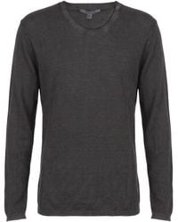 John Varvatos - Charcoal Sweater Cotton - Lyst