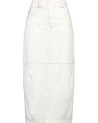 Brunello Cucinelli - High-Waisted Denim Midi Skirt - Lyst