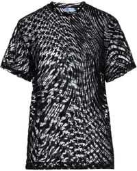 Mugler - Two-Tone Tulle Crewneck T-Shirt - Lyst
