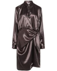 Caliban - Dark Mini Dress Polyester - Lyst