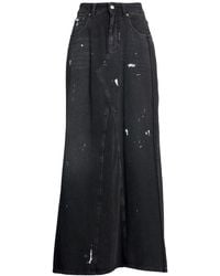 MM6 by Maison Margiela - Denim Skirt Cotton - Lyst