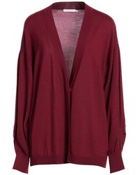 Xandres - Burgundy Cardigan Merino Wool - Lyst