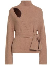 Akep - Camel Turtleneck Polyacrylic, Polyamide, Wool, Viscose - Lyst