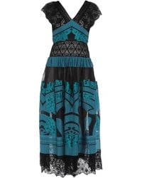Alberta Ferretti - Maxi Dress Polyester, Silk, Cotton, Polyimide - Lyst