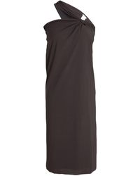Amazuìn - Charcoal Midi Dress Polyamide, Elastane - Lyst