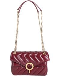 Sandro - Burgundy Shoulder Bag Cowhide - Lyst