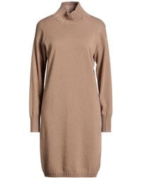 Fabiana Filippi - Taupe Midi Dress Virgin Wool, Silk, Cashmere, Recycled Brass - Lyst