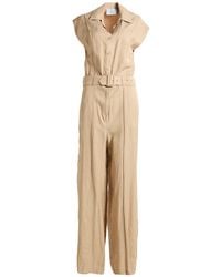 Kaos - Sand Jumpsuit Viscose, Linen - Lyst
