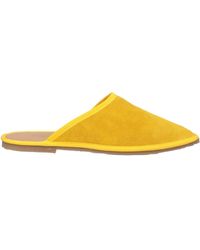 FOGLIETTI - Marigold Mules & Clogs Leather, Textile Fibers - Lyst