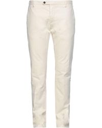 AT.P.CO - Ivory Pants Cotton, Elastane - Lyst