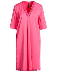 Marc Cain - Fuchsia Mini Dress Cotton, Viscose, Elastane - Lyst