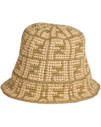 Fendi - Sand Hat Viscose, Polyamide - Lyst
