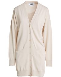 Alpha Studio - Cream Cardigan Merino Wool - Lyst