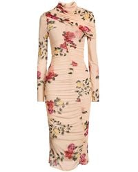 Magda Butrym - Apricot Midi Dress Cupro, Elastane - Lyst