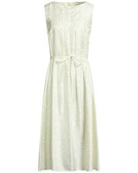 Malo - Lime Midi Dress Silk - Lyst