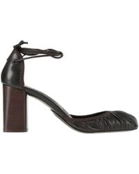 Lemaire - Dark Pumps Leather - Lyst