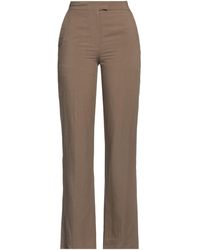Rose' A Pois - Khaki Pants Viscose, Linen - Lyst
