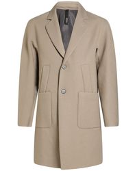 Hevò - Khaki Coat Polyester, Viscose, Elastane - Lyst