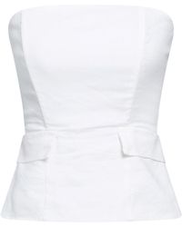 ALESSIA SANTI - Top Linen, Viscose, Elastane - Lyst