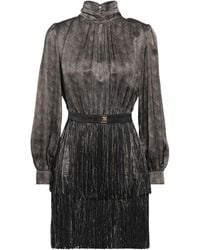Elisabetta Franchi - Mini Dress Silk, Acetate, Viscose, Polyester - Lyst