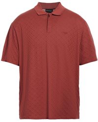 Emporio Armani - Rust Polo Shirt Cotton - Lyst