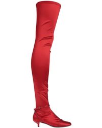 Emporio Armani Knee Boots - Red