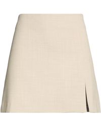 Filippa K - Khaki Mini Skirt Polyester, Wool, Elastane - Lyst