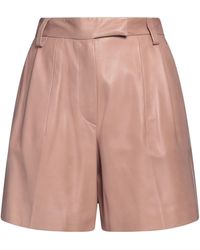 Brunello Cucinelli - Blush Shorts & Bermuda Shorts Soft Leather - Lyst