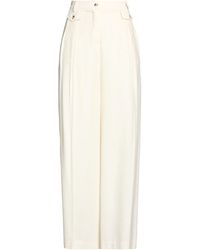 Caractere - Ivory Pants Viscose, Wool - Lyst