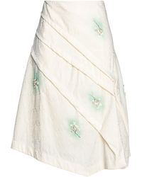 Rochas - Ivory Midi Skirt Polyester - Lyst