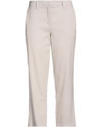 Marella - Monochrome Taupe Pants Virgin Wool - Lyst