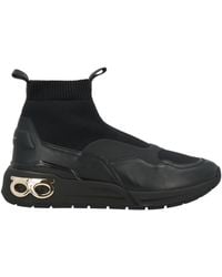 Ferragamo - Cosma Sock Sneakers Leather, Textile Fibers - Lyst