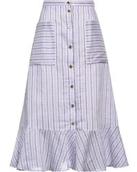 Sandro - Linen-Blended Mini Skirt - Lyst