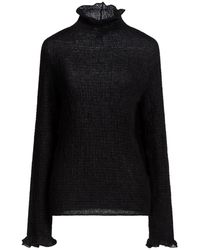 Ferragamo - Turtleneck Mohair Wool, Polyamide, Wool, Lambskin - Lyst