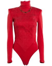 Elisabetta Franchi - Bodysuit Cupro, Elastane - Lyst