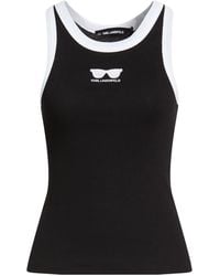 KARL LAGERFELD - Tank Top Organic Cotton, Elastane - Lyst