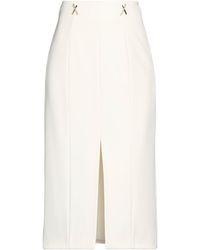 Genny - Ivory Midi Skirt Viscose, Polyamide, Elastane - Lyst