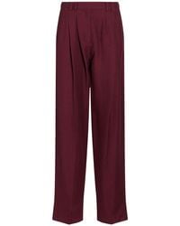 Marella - Stella Maxwell X Burgundy Pants Virgin Wool, Viscose - Lyst