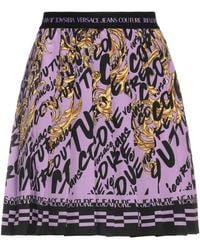 Versace - Lilac Mini Skirt Polyester - Lyst