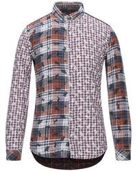 Berna - Burgundy Shirt Cotton - Lyst